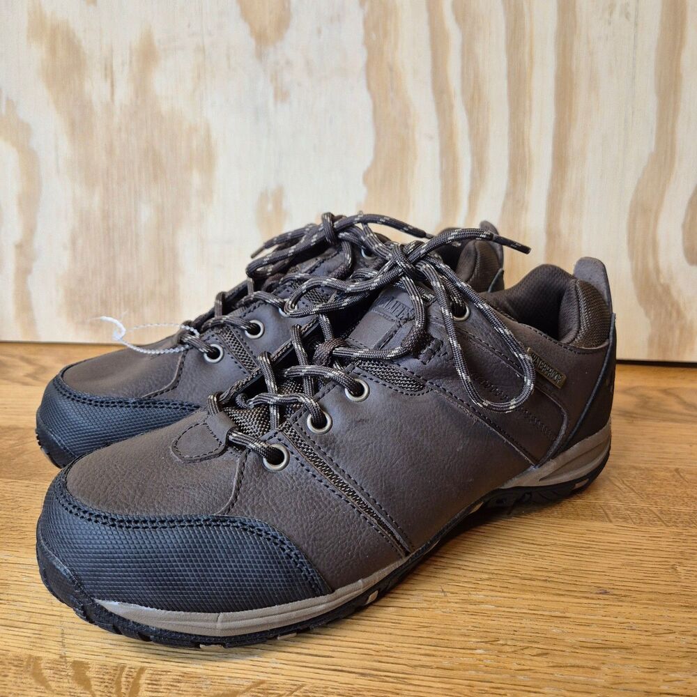 Outdoor Life Raleigh Men's 7.5 Brown Leather Hiking Shoes Trail Low Top